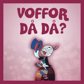 Omslagsbild för avsnitt 50 av podden Voffor Då Då med en bild av den tecknade figuren Benjamin Syrsa som sjunger på julafton